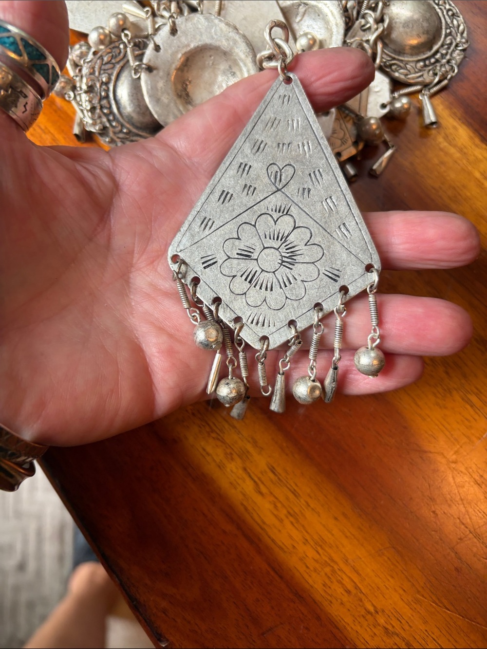 Vintage Silver bohemian coin belt- Women accessories - Picture 2 of 8